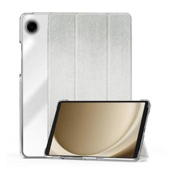 Samsung Galaxy Tab A9 (8.7) SM-X110 / X115, mappa tok, közepesen ütésálló, textil hatású előlap, átlátszó hátlap, Trifold, Dux Ducis Unid, világoszöld kép