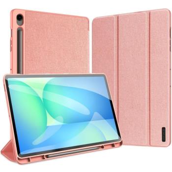 Samsung Galaxy Tab S10 FE Plus (13.1) SM-X620 / X626B, mappa tok, Trifold, érintőceruza tartó, Dux Ducis Domo, rózsaszín kép