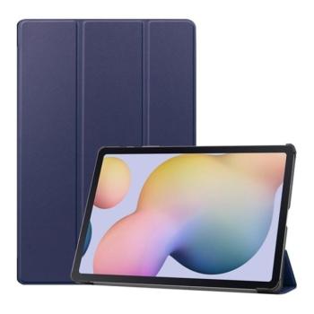 Samsung Galaxy Tab S7 Plus 12.4 / Tab S7 FE 12.4 / Tab S8 Plus 12.4, mappa tok, Trifold, sötétkék kép