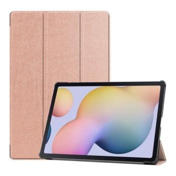 Samsung Galaxy Tab S7 Plus 12.4 / Tab S7 FE 12.4 / Tab S8 Plus 12.4, mappa tok, Trifold, vörösarany kép
