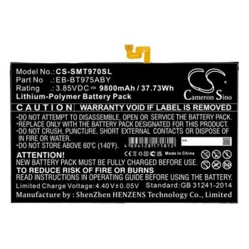 Samsung Galaxy Tab S7 Plus 12.4 / Tab S8 Plus 12.4 / Tab S9 Plus 12.4 SM-T970 / T976B / X800 / X806 / X810 / X816B, Akkumulátor, 9800 mAh, Li-Polymer, Cameron Sino, kompatibilis kép