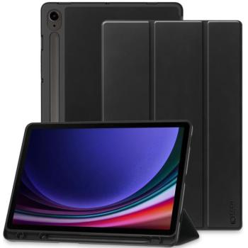 Samsung Galaxy Tab S9 FE (10.9) / Tab S10 FE (10.9) SM-X510 / X516B / X520 / X526, mappa tok, közepesen ütésálló, érintőceruza tartó, érintőceruza nélkül, Trifold, TP SC Pen Holder, fekete kép