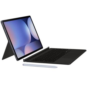 Samsung Galaxy Tab S9 Plus 12.4 / Tab S10 Plus 12.4 SM-X810 / X816B / X820 / X826B, Bluetooth billentyűzetes mappa tok, mágneses rögzítés, stand, érintőceruza tartó, Samsung Book Cover Keyboard AI, fekete, gyári kép