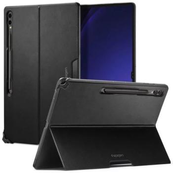 Samsung Galaxy Tab S9 Ultra 14.6 / Tab S10 Ultra 14.6 SM-X910 / X916B / X920 / X926B, Műanyag hátlap védőtok, érintőceruza tartó, kitámasztóval, Spigen Thin Fit Pro, fekete kép