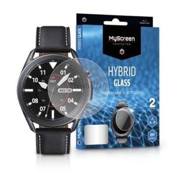 Samsung Galaxy Watch 3 (41 mm) rugalmas üveg képernyővédő fólia - MyScreen Protector Hybrid Glass - 2 db/csomag - átlátszó kép