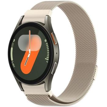 Samsung Galaxy Watch 4 / 5 / 5 Pro / 6 / 7 / FE (40 / 44 / 45mm) / Watch 4 Classic / 6 Classic (42 / 43 / 46mm), fém pótszíj, milánói stílus, TP MilaneseBand, csillagfény kép