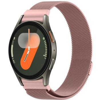 Samsung Galaxy Watch 4 / 5 / 5 Pro / 6 / 7 / FE (40 / 44 / 45mm) / Watch 4 Classic / 6 Classic (42 / 43 / 46mm), fém pótszíj, milánói stílus, TP MilaneseBand, vörösarany kép