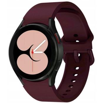 Samsung Galaxy Watch 4 / 5 / 5 Pro / 6 / 7 / FE (40 / 44 / 45mm) / Watch 4 Classic / 6 Classic (42 / 43 / 46mm), szilikon pótszíj, állítható, TP IconBand, bordó kép