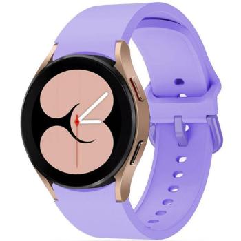 Samsung Galaxy Watch 4 / 5 / 5 Pro / 6 / 7 / FE (40 / 44 / 45mm) / Watch 4 Classic / 6 Classic (42 / 43 / 46mm), szilikon pótszíj, állítható, TP IconBand, lila kép