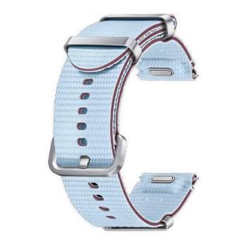 Samsung Galaxy Watch 4 / 5 / 5 Pro / 6 / 7 / FE (40 / 44 / 45mm) / Watch 4 Classic / 6 Classic (42 / 43 / 46mm), textíl pótszíj, M / L méret, állítható, izzadtságátló, vízálló, dupla szíj bújtatóval, kék, gyári kép