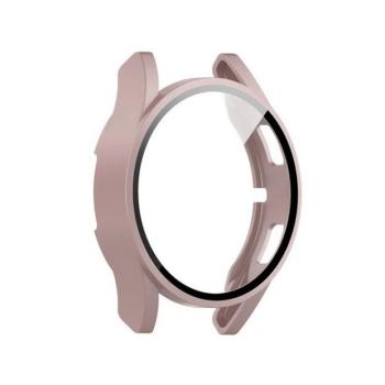 Samsung Galaxy Watch 4 / 5 / 6 / FE (40 mm), Műanyag védőkeret, kijelzővédő üveggel, közepesen ütésálló, szíj nélkül, rózsaszín kép