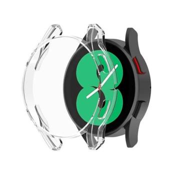 Samsung Galaxy Watch 4 / 5 / 6 / FE (40 mm), Szilikon védőkeret, közepesen ütésálló, szíj nélkül, átlátszó kép