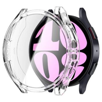 Samsung Galaxy Watch 6 (40mm) SM-R930 / R935, Szilikon védőkeret, ütésálló, szíj nélkül, Spigen Ultra Hybrid, átlátszó kép