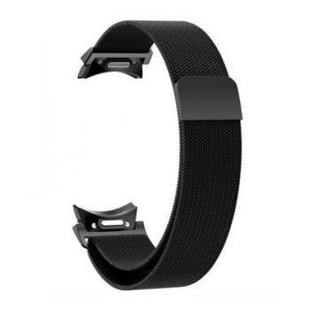 Samsung Galaxy Watch 6 / Watch 6 Classic, fém pótszíj, mágneses zár, milánói stílus, fekete kép