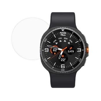Samsung Galaxy Watch 8 (44 mm) SM-L330 / L335, Kijelzővédő fólia, ütésálló fólia (az íves részre nem hajlik rá!), Tempered Glass (edzett üveg), Clear kép