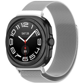 Samsung Galaxy Watch Ultra (47mm) SM-L705, fém pótszíj, milánói stílus, TP MilaneseBand, ezüst kép