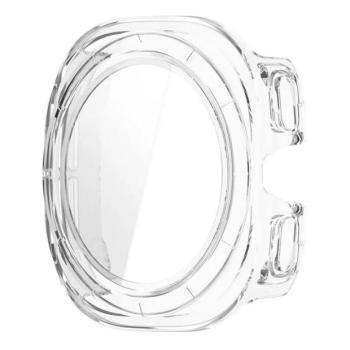 Samsung Galaxy Watch Ultra (47mm) SM-L705, Műanyag védőkeret, kijelzővédő üveggel, közepesen ütésálló, szíj nélkül, átlátszó kép