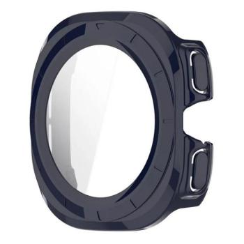 Samsung Galaxy Watch Ultra (47mm) SM-L705, Műanyag védőkeret, kijelzővédő üveggel, közepesen ütésálló, szíj nélkül, sötétkék kép