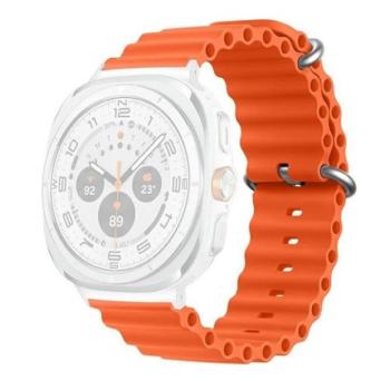 Samsung Galaxy Watch Ultra (47mm) SM-L705, szilikon pótszíj, állítható, hullámos kialakítás, narancssárga kép