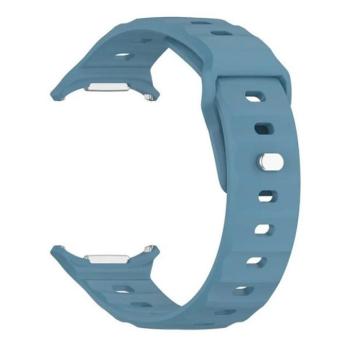 Samsung Galaxy Watch Ultra (47mm) SM-L705, szilikon pótszíj, légáteresztő, 3D homorú minta, kék kép