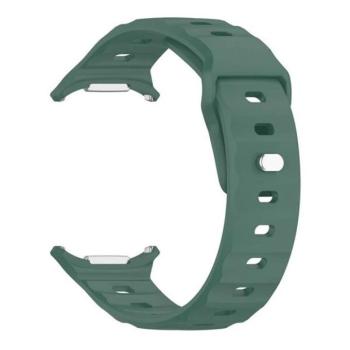 Samsung Galaxy Watch Ultra (47mm) SM-L705, szilikon pótszíj, légáteresztő, 3D homorú minta, sötétzöld kép