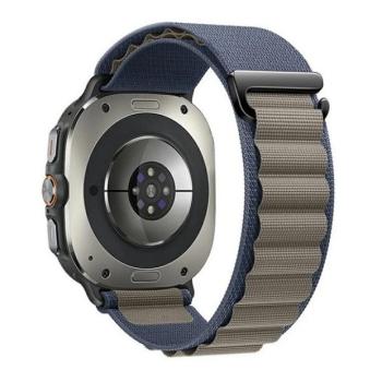 Samsung Galaxy Watch Ultra (47mm) SM-L705, textíl pótszíj, állítható, sötétkék kép