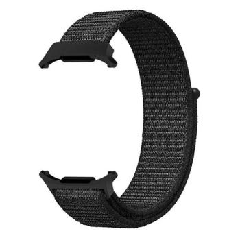 Samsung Galaxy Watch Ultra (47mm) SM-L705, textíl pótszíj, nylon, tépőzáras, állítható, légáteresztő, fekete kép