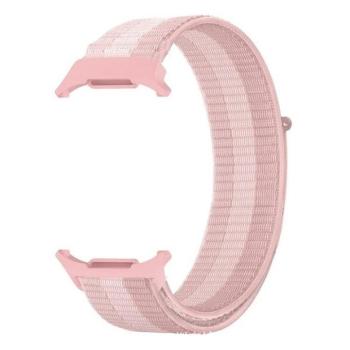 Samsung Galaxy Watch Ultra (47mm) SM-L705, textíl pótszíj, nylon, tépőzáras, állítható, légáteresztő, rózsaszín kép