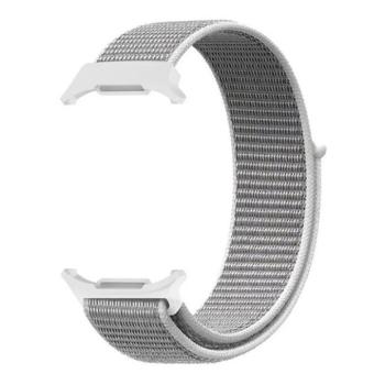 Samsung Galaxy Watch Ultra (47mm) SM-L705, textíl pótszíj, nylon, tépőzáras, állítható, légáteresztő, világosszürke kép