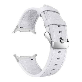 Samsung Galaxy Watch Ultra (47mm) SM-L705, valódi bőr pótszíj, állítható, fehér kép