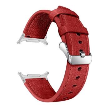 Samsung Galaxy Watch Ultra (47mm) SM-L705, valódi bőr pótszíj, állítható, piros kép