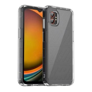 Samsung Galaxy Xcover 7 Pro SM-G766B, Műanyag hátlap védőtok + szilikon keret, közepesen ütésálló, átlátszó hátlap, átlátszó kép