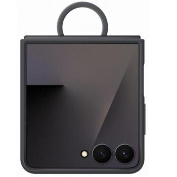 Samsung Galaxy Z Flip 7 Ring Silicone Cover gyári szilikon tok gyűrűvel, fekete kép