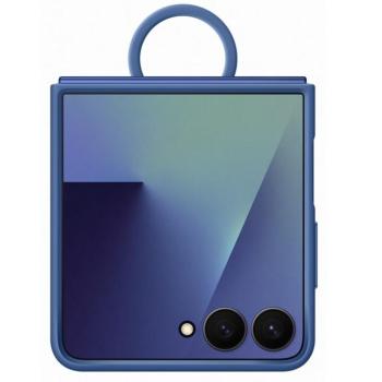 Samsung Galaxy Z Flip 7 Ring Silicone Cover gyári szilikon tok gyűrűvel, kék kép
