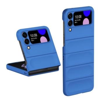 Samsung Galaxy Z Flip4 SM-F721B, Műanyag hátlap védőtok, közepesen ütésálló, 3D minta, sötétkék kép