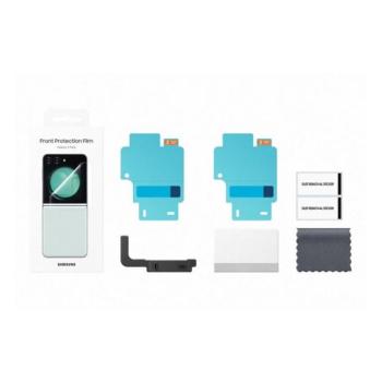 Samsung Galaxy Z Flip5 SM-F731B, Kijelzővédő fólia (az íves részre nem hajlik rá!), Előlapi kijelzőre, Clear Prémium, gyári, 2 db / csomag kép