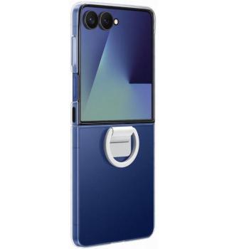 Samsung Galaxy Z Flip7 SM-F766B, Szilikon tok, telefongyűrű, Ring Clear Case, átlátszó, gyári kép