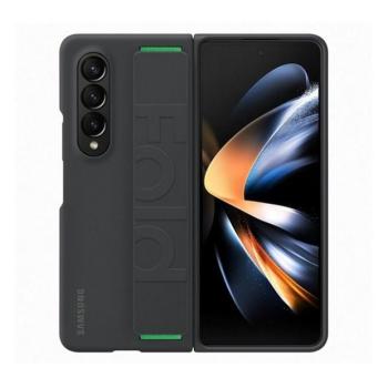 Samsung Galaxy Z Fold4 5G SM-F936B, Szilikon tok, matt, beépített szíj, fekete, gyári kép
