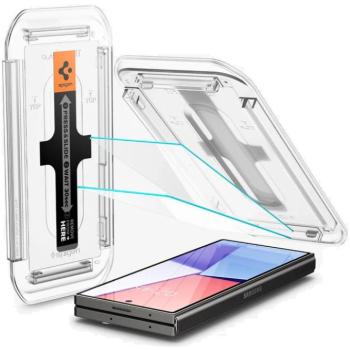 Samsung Galaxy Z Fold6 SM-F956B, Kijelzővédő fólia, ütésálló fólia az íves részre nem hajlik rá!), Tempered Glass (edzett üveg), Előlapi kijelzőre, Spigen Ez Fit, Clear, 2 db / csomag kép