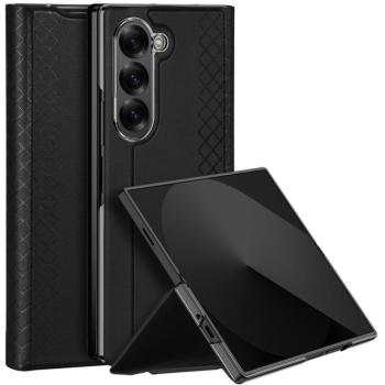 Samsung Galaxy Z Fold6 SM-F956B, Műanyag hátlap védőtok, bőr hátlap, Dux Ducis Bril, fekete kép