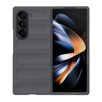 Samsung Galaxy Z Fold6 SM-F956B, Műanyag hátlap védőtok, közepesen ütésálló, 3D minta, sötétszürke kép