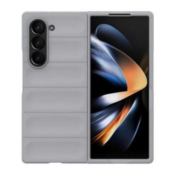 Samsung Galaxy Z Fold6 SM-F956B, Műanyag hátlap védőtok, közepesen ütésálló, 3D minta, világosszürke kép