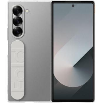 Samsung Galaxy Z Fold6 SM-F956B, Műanyag hátlap védőtok, ultravékony, kézpánttal, átlátszó, gyári kép