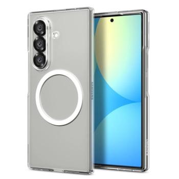 Samsung Galaxy Z Fold7 SM-F966B, Műanyag hátlap védőtok, közepesen ütésálló, ultravékony, Magsafe töltővel kompatibilis, Spigen Airskin Mag, átlátszó/fehér kép