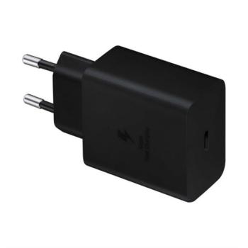 SAMSUNG hálózati töltő Type-C aljzat (45W, EP-T4510EBE, PD gyorstöltő) FEKETE kép