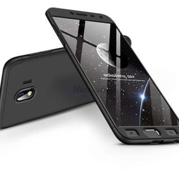 Samsung J400F Galaxy J4 (2018) hátlap - GKK 360 Full Protection 3in1 - fekete kép