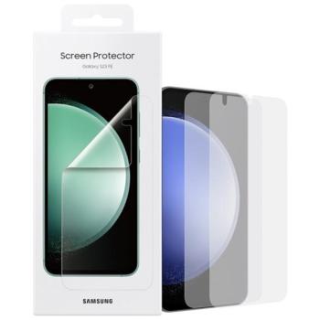 SAMSUNG képernyővédő fólia 2db (törlőkendő, felhelyezést segítő keret) ÁTLÁTSZÓ Samsung Galaxy S23 FE (SM-S711) kép