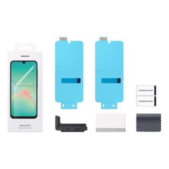 SAMSUNG képernyővédő fólia 2db (törlőkendő + segédkeret) ÁTLÁTSZÓ Samsung Galaxy A26 5G (SM-A266) kép