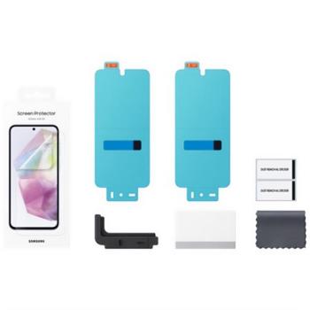 SAMSUNG képernyővédő fólia 2db (törlőkendő + segédkeret) ÁTLÁTSZÓ Samsung Galaxy A35 5G (SM-A356) kép