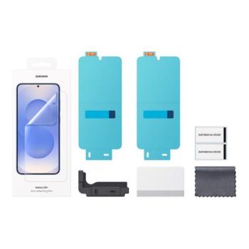 SAMSUNG képernyővédő fólia 2db (tükröződésmentes, törlőkendő, külső kijelző + segédkeret) ÁTLÁTSZÓ Samsung Galaxy S25 Plus (SM-S936) kép